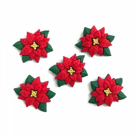 Poinsettias Buttons #BG4814