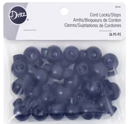 Round Cord Stops Locks Black # BLK156 from Dritz