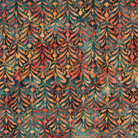 Landscape Floreale Batik Marmalade Splash # BT23211-246 by Karen Gibbs for Riley Blake Designs