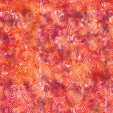 Landscape Floreale Batik Coral Fiesta # BT23214-243 by Karen Gibbs for Riley Blake Designs