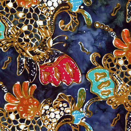 Batiks Vintage Sogan Black Bean # BT23255-168 by Karen Gibbs for Riley Blake Designs