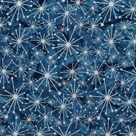 Batiks Retro Revival Metallic Indigo Dye # BTM23275-298 by Tammy Silvers Collection from Riley Blake Designs