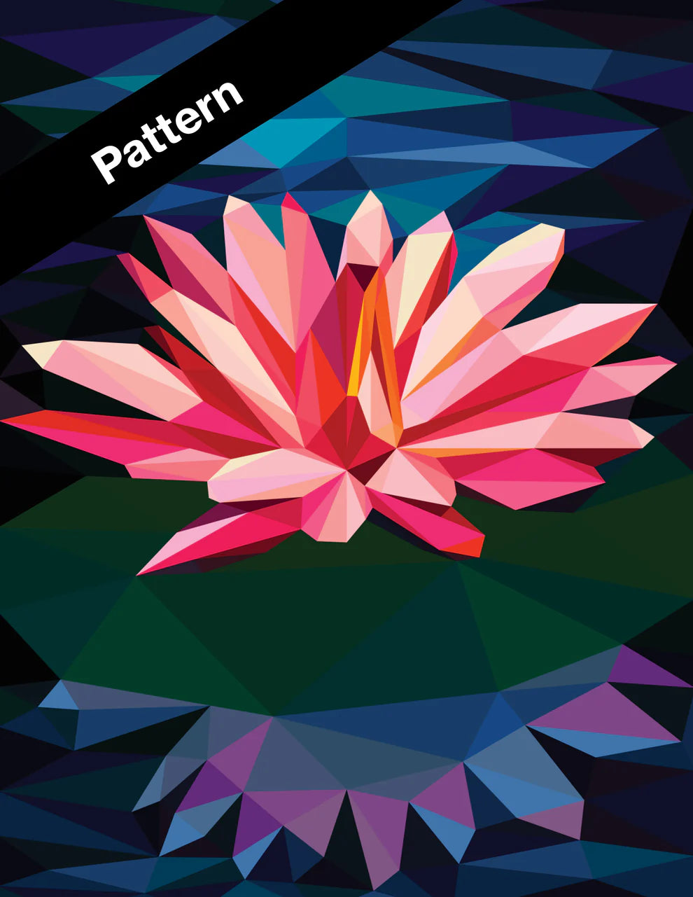Water Lily Mini # LK-PT007 Foundation Paper Piecing Pattern from Legit Kits