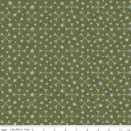 Naughty or Nice Trees Green SKU: C16264-GREEN from Riley Blake Designs Sold by the Half Yard