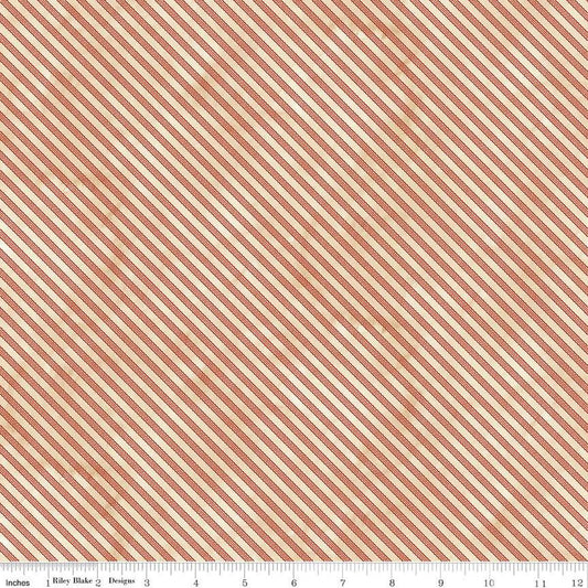 Naughty or Nice Ticking Parchment SKU: C16265-PARCHMENT from Riley Blake Designs Sold by the Half Yard