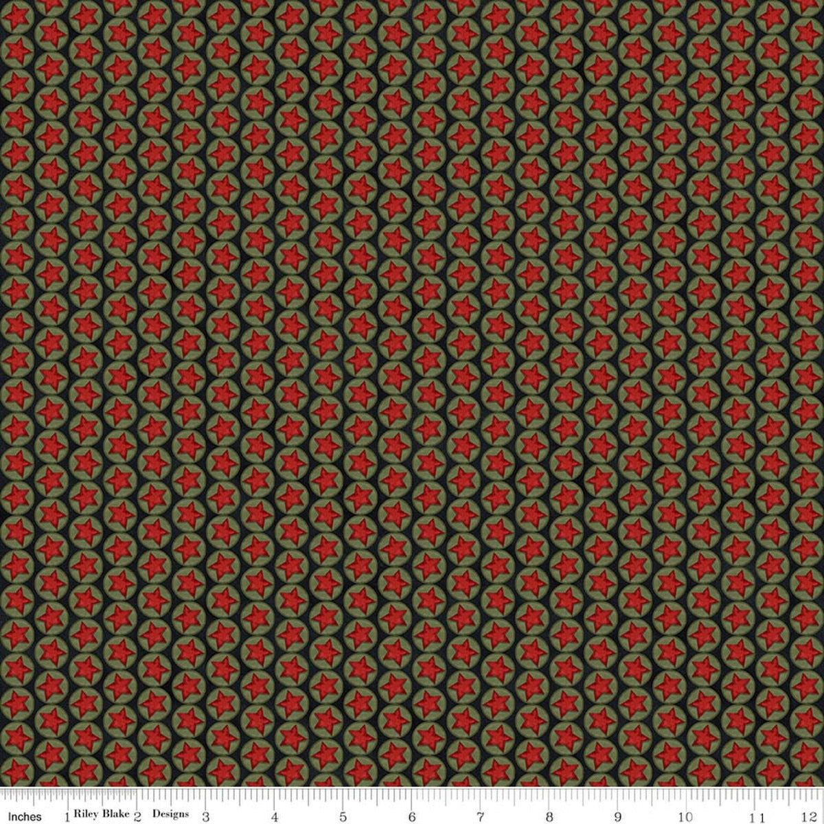 Northern Christmas by Teresa Kogut Stars Black C17834-BLACK quilting cotton fabric