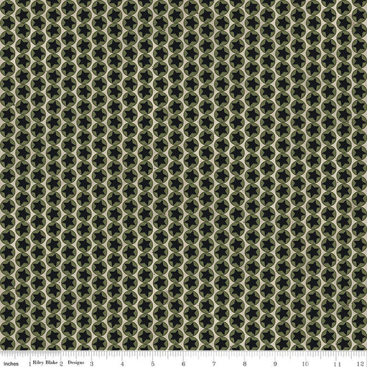 Neutral fabric with small repeating star pattern