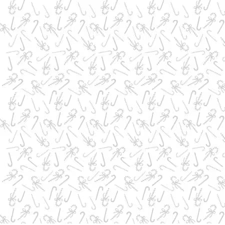 White Candy Canes # C3913-WHITE from Timeless Treasures