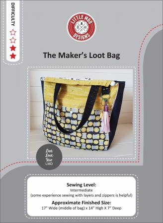 Makers Loot Bag Pattern # CALM019 by Little Moo Designs from Creative Abundance