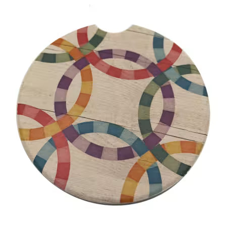 Double Wedding Ring Car Coaster # CAR4 from Graphic Impressions