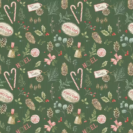 Holiday Spirit Christmas Toss Green # CD17461R-GREEN by Lisa Audit from Riley Blake Designs