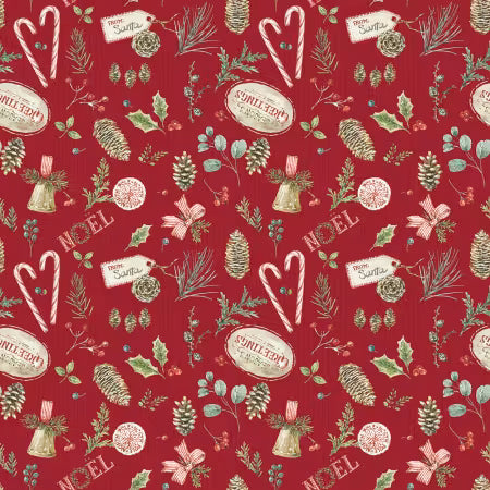 Holiday Spirit Christmas Toss Red # CD17461R-RED by Lisa Audit from Riley Blake Designs