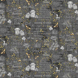 Grey Hives Rules And Quotes # CD2389-GREY from Timeless Treasures Fabrics Sold by the Half Yard