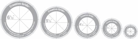 Creative Grids Quilt Ruler Circles (5 Discs with Grips) Quilt Ruler # CGRCRCL