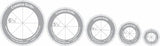 Creative Grids Quilt Ruler Circles (5 Discs with Grips) Quilt Ruler # CGRCRCL