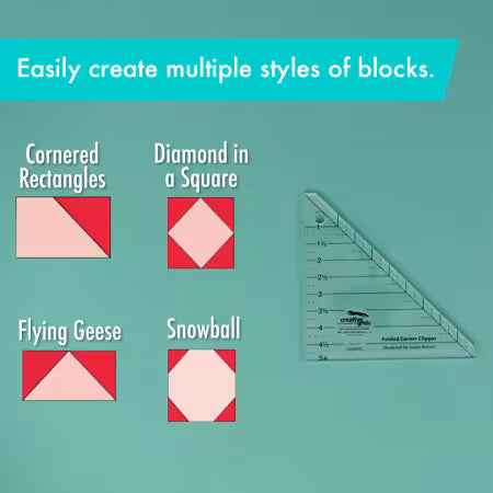 Creative Grids Quilt Ruler Folded Corner Clipper Tool # CGRFCC from Creative Grids
