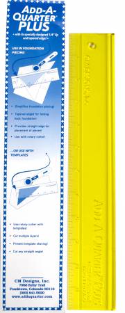 Add A-Quarter Ruler 12in Plus # CM12PLUS from CM Designs for Foundation Paper Piecing