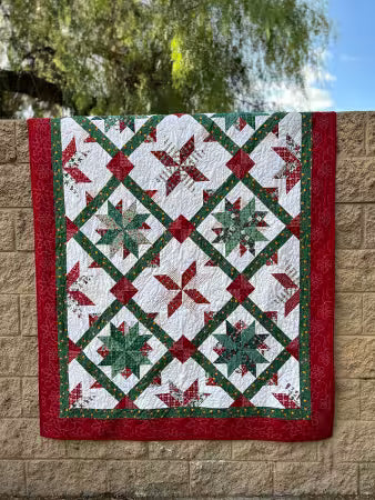 Gift quilt pattern, detail view, CQD01246 from Cozy Quilt Designs