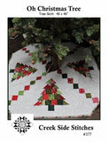 Oh Christmas Tree Quilt Pattern for a Tree Skirt CSS377 Using 5 inch squares from From Creek Side Stitches By Patricia Hellenbrand