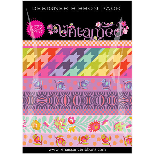 Tula Pink Untamed Designer Ribbon Pack - Cosmic DP-110 from Renaissance Ribbons