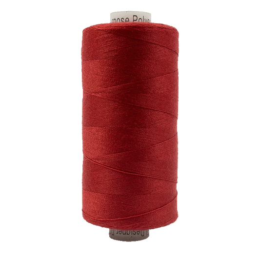 Crimson red polyester thread spool, 40wt, 1000 m