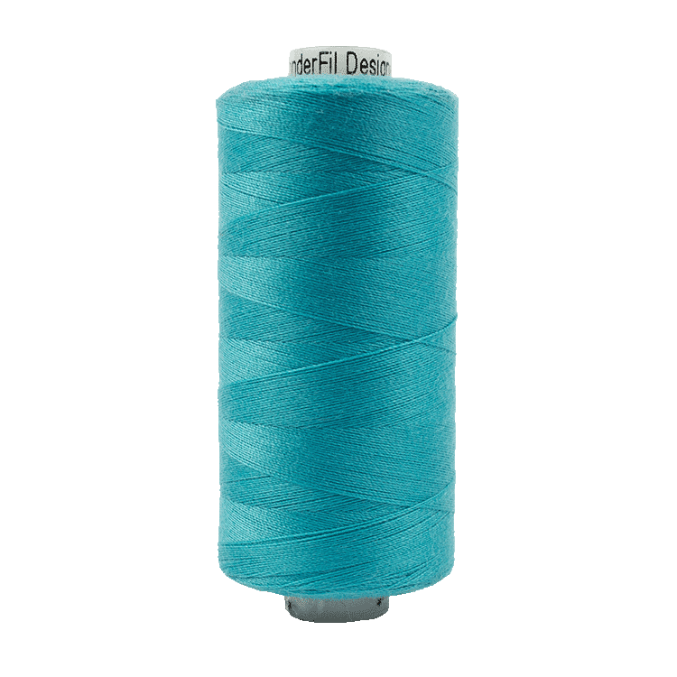 WonderFil all-purpose polyester thread spool, teal turquoise color, 40wt 1000m