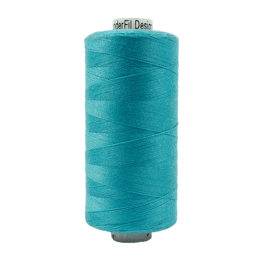 WonderFil all-purpose polyester thread spool, teal turquoise color, 40wt 1000m