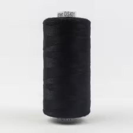 Wonderfil Designer All Purpose Polyester 40wt 1000m Black # DS-431
