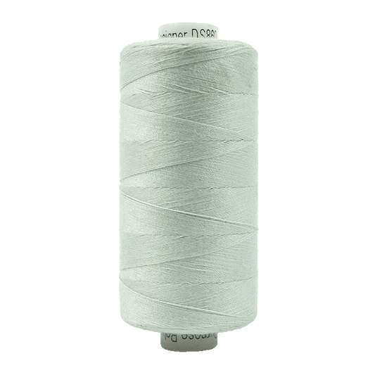 White ice polyester thread spool, 40wt all-purpose thread, 1000m