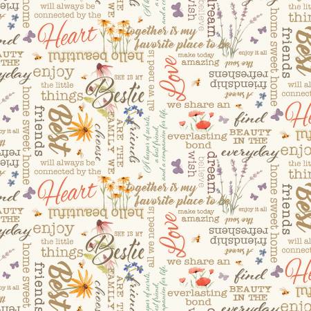 ENJOY THE LITTLE THINGS DAN DIPAOLO WORDS KHAKI Y4064-2 from Clothworks Fabrics