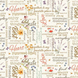 ENJOY THE LITTLE THINGS DAN DIPAOLO WORDS KHAKI Y4064-2 from Clothworks Fabrics