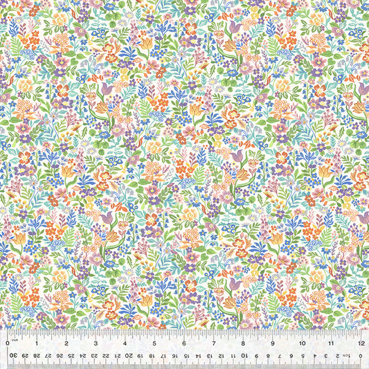 Robin Ivory Ditsy Garden 53843-1 by Clare Therese Gray for Windham Fabrics Sold by the Half Yard