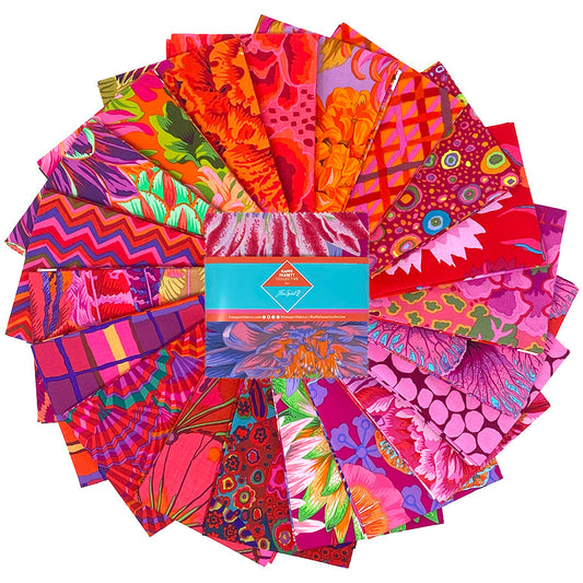5" Charm Pack - Ruby || Classics Plus Pre-Cuts Kaffe Fassett Collective SKU: FB6CPGP.RUBY from FreeSpirit Fabrics