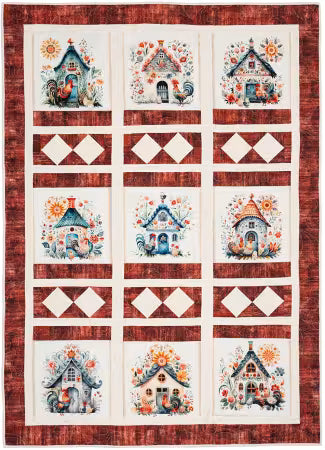 Panel Perfect 3-Yard Quilts # FC032543 from Fabric Cafe