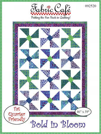 Bold in Bloom 3-Yard Quilt Pattern cover, FC092520-01 from Fabric Cafe