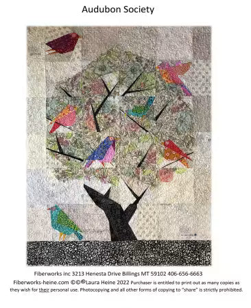 Audubons Society FPP Quilt Pattern by Laura Heine # FWLHAUDUBONS FiberWorks