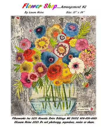 Flower Shop Arrangement #2 Collage # FWLHFSA2 by Laura Heine Fiberworks