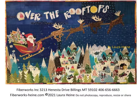 Over The Rooftops Collage Pattern by Laura Heine # FWLHOTR Fiberworks