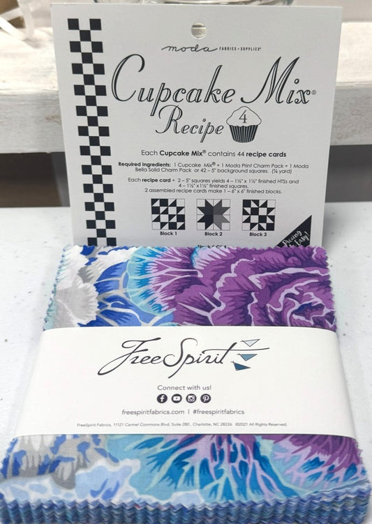 NEW BUNDLE! FREE CUPCAKE MIX #4 with Purchase of Kaffe Fasset Classics Plus 5 inch Squares Lake FB6CPGP.LAKE