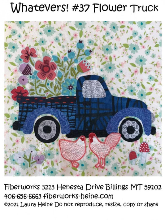 Whatevers! #37 Flower Truck Collage Pattern by Laura Heine