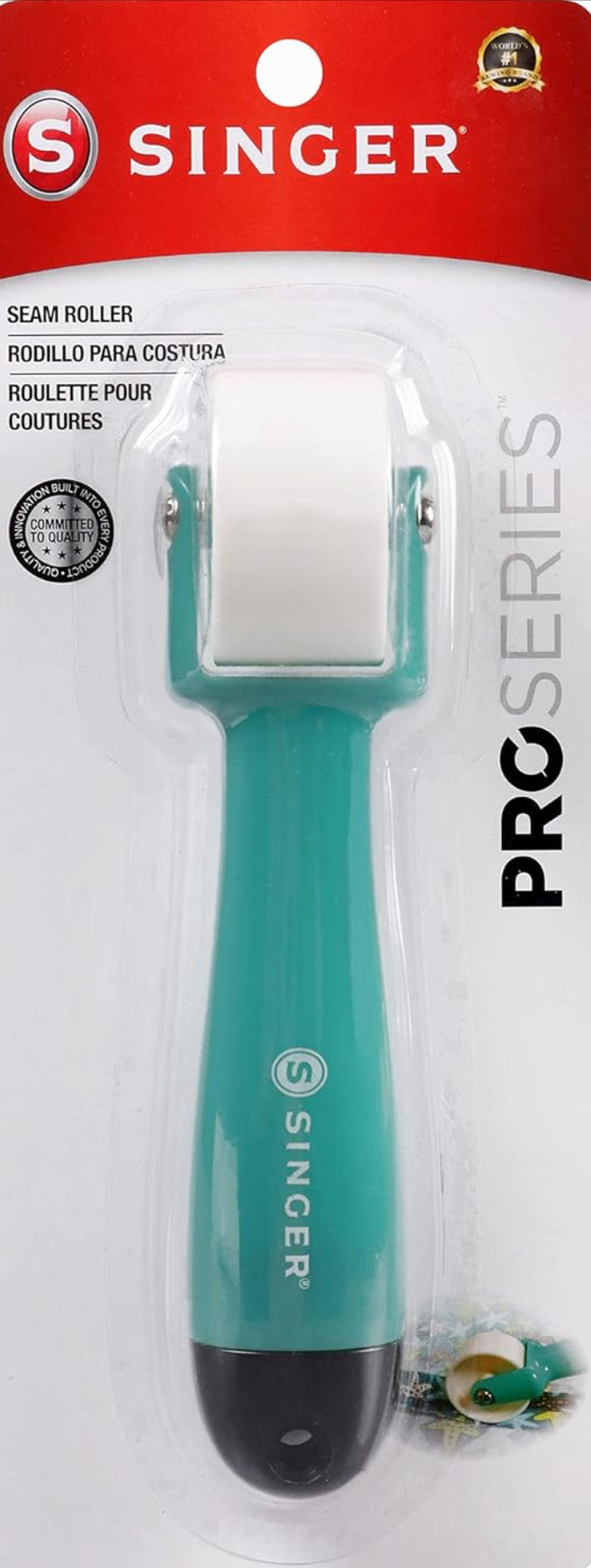 Singer 54423 Seam Roller, Teal, Black, White, Teal/Black/White