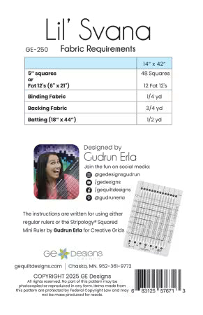Lil Svana # GE-250 Table Runner Pattern from G.E. Designs