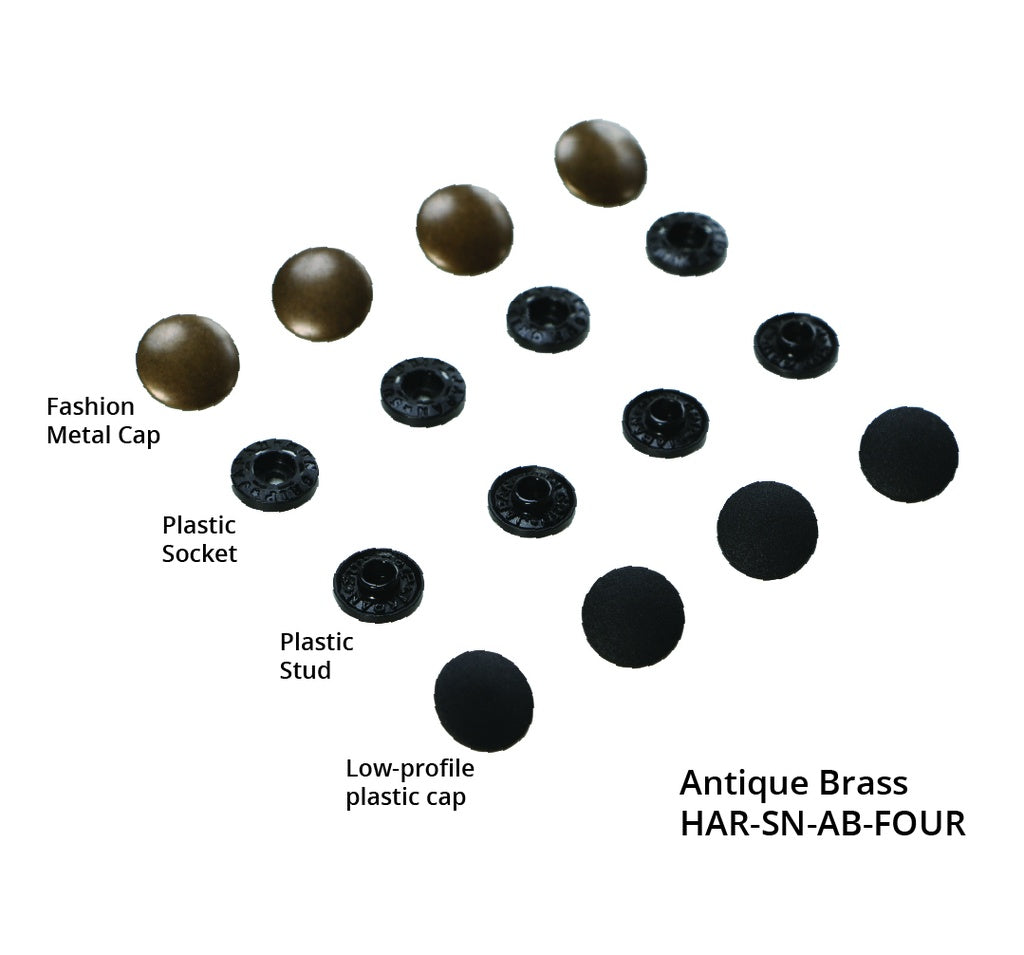 HAR-SN-BM-FOUR Tool-Free Snaps - Set of Four (Black metal) from ByAnnie