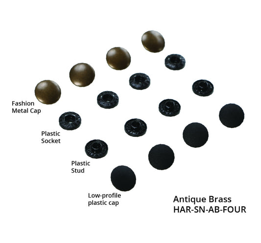 HAR-SN-BM-FOUR Tool-Free Snaps - Set of Four (Black metal) from ByAnnie