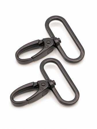 Swivel Hook 1-1/2in Black Metal Set of Two # HAR15SWBMTWO from ByAnnie