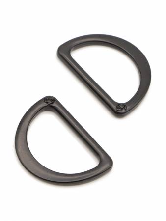 D Ring Flat 1in Black Metal Set of Two # HAR1DRBMTWO from ByAnnie