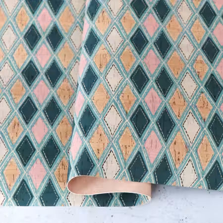 Diamond in the Rough Cork 1/2 Yard # HCFDITR from Sallie Tomato Cork Cuts Collection