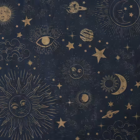 Zodiac Galaxy Pro Cork 1/2 Yard # HCFZODI from Sallie Tomato Cork Cuts Collection