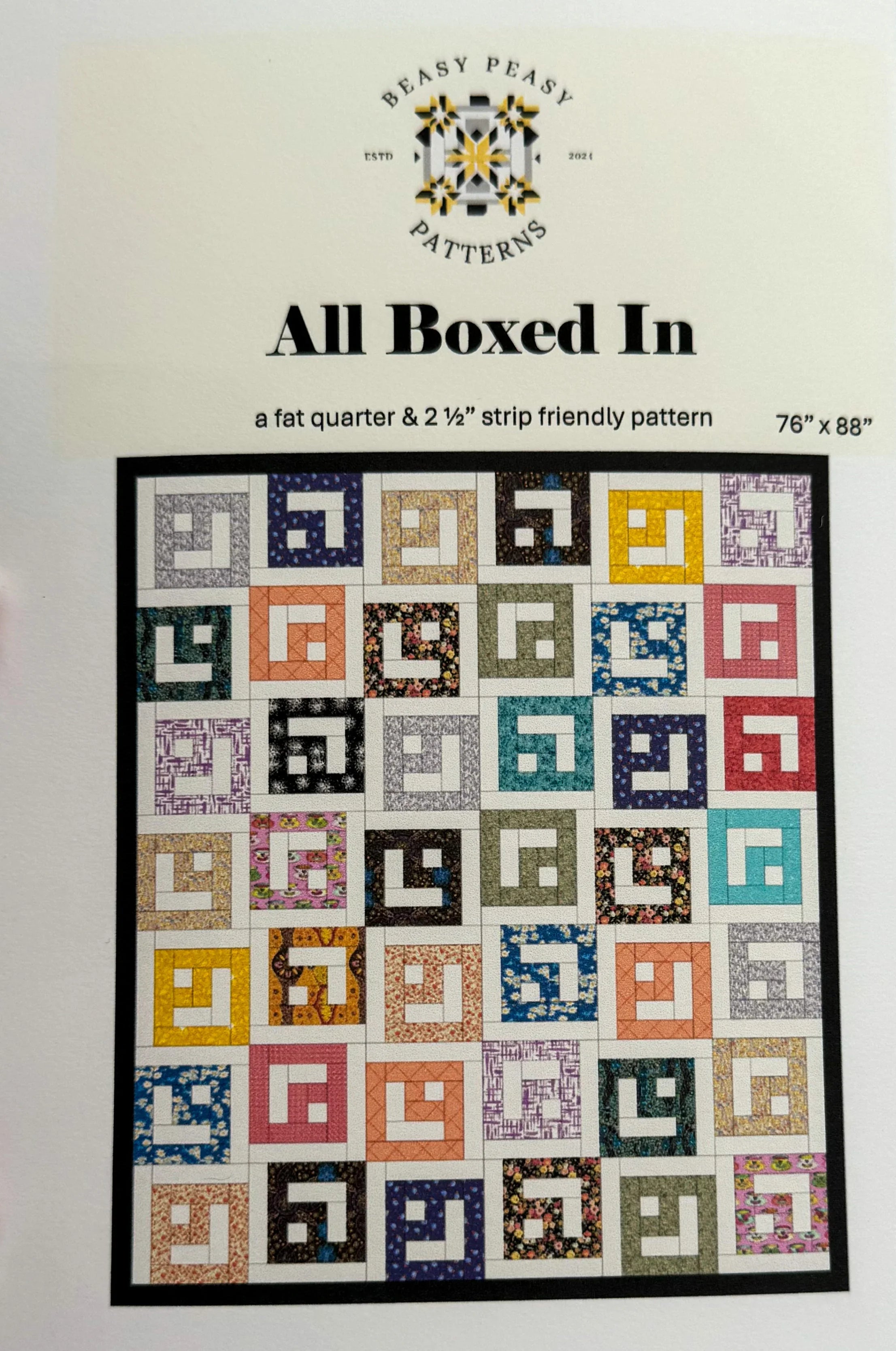 Boxed In Quilt Pattern All Boxed In Quilt Pattern by Judith Lattavo- PRINTED PAPER Copy – The ...