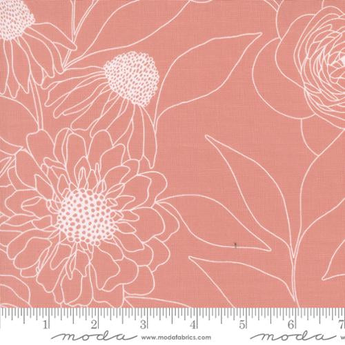 Botany Etched Floral Camellia 11557 15 Moda #1 by Alli K Designs for Moda Fabrics Sold by the Half Yard